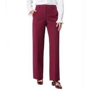 J. Crew Women’s Remy Cotton / Viscose Blend Trousers Pants NWT 0 Bright Currant
